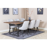 Produktbild för Padang Matbord med Velvet Deluxe Stolarna