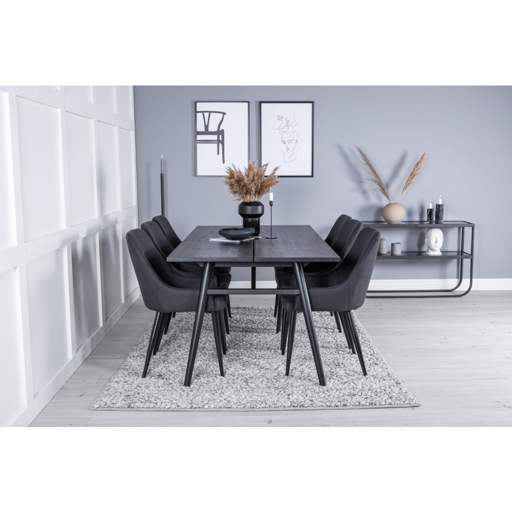 Produktbild för Sleek Matbord med Plaza Stolarna
