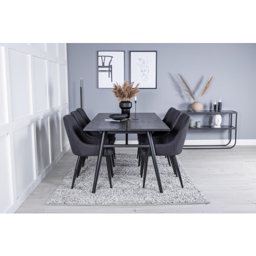 Venture Home Sleek Matbord med Plaza Stolarna