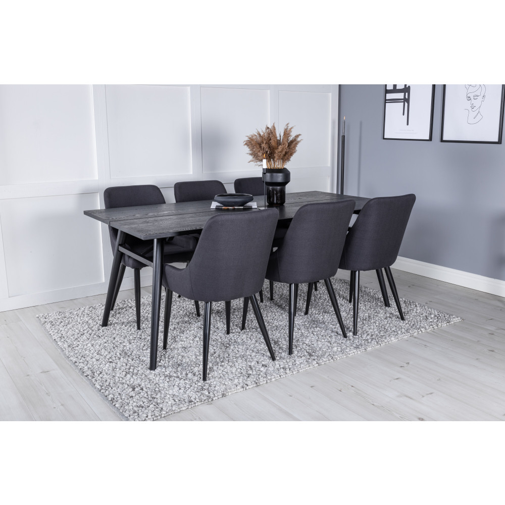 Produktbild för Sleek Matbord med Plaza Stolarna