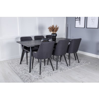 Produktbild för Sleek Matbord med Plaza Stolarna