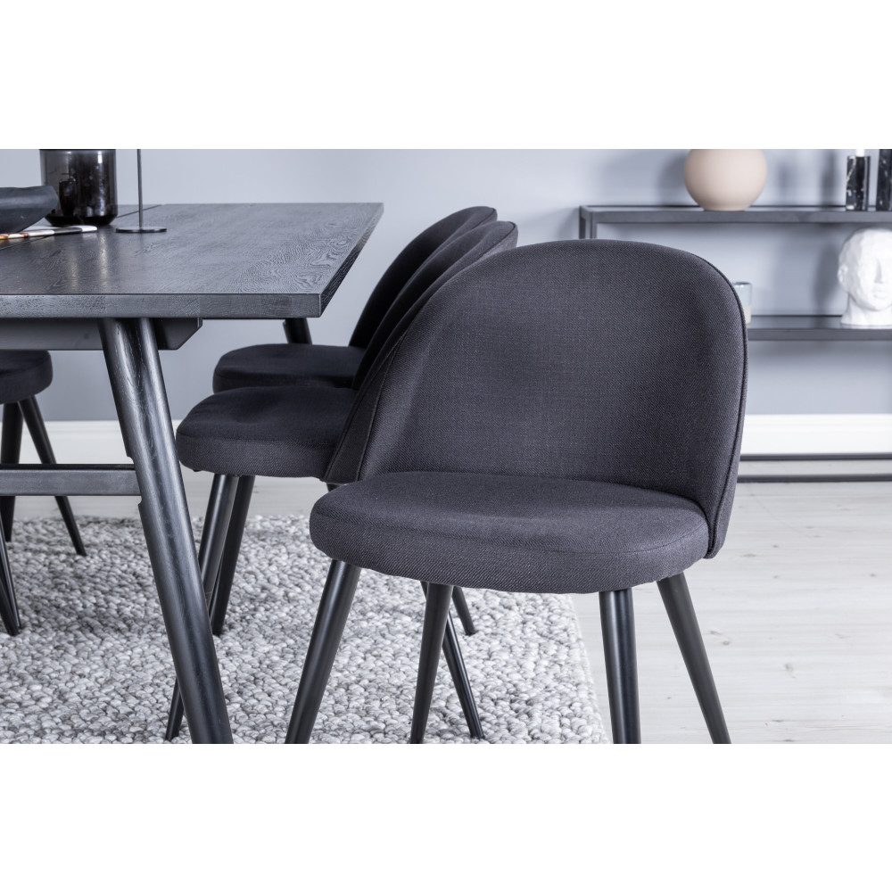 Produktbild för Sleek Matbord med Velvet Stolarna