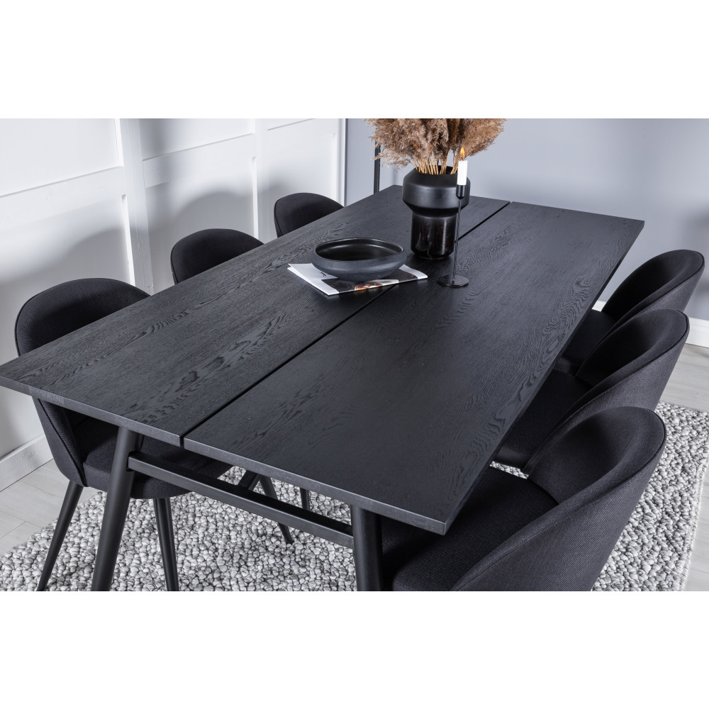 Produktbild för Sleek Matbord med Velvet Stolarna