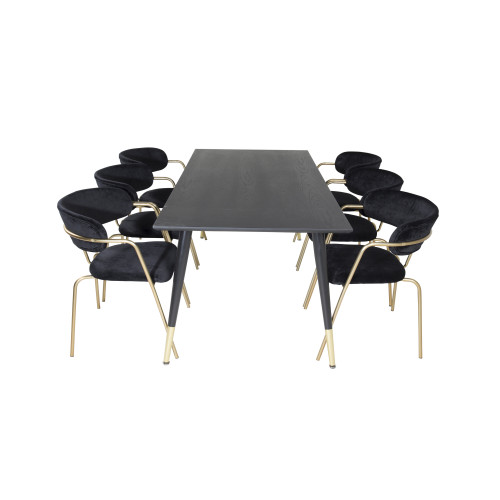 Venture Home Dipp Matbord med Arrow Stolarna