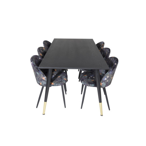 Venture Home Dipp Matbord med Velvet Stolarna