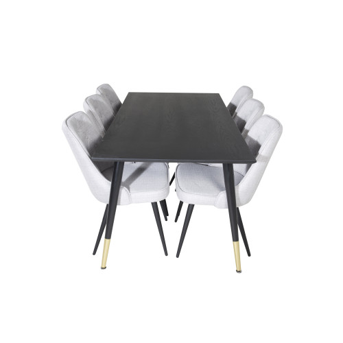 Venture Home Dipp Matbord med Velvet Deluxe Stolarna