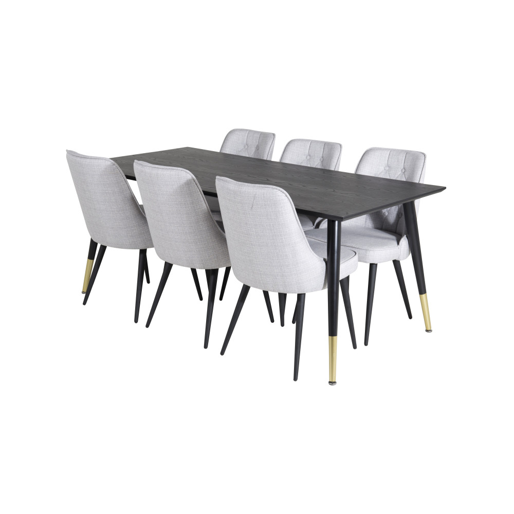 Produktbild för Dipp Matbord med Velvet Deluxe Stolarna