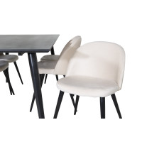 Produktbild för Dipp Matbord med Velvet Stolarna