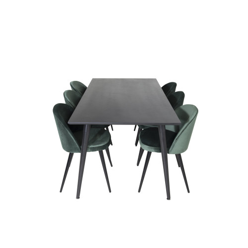 Venture Home Dipp Matbord med Velvet Stolarna