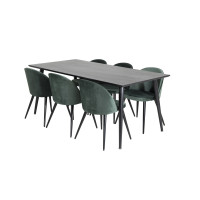 Produktbild för Dipp Matbord med Velvet Stolarna