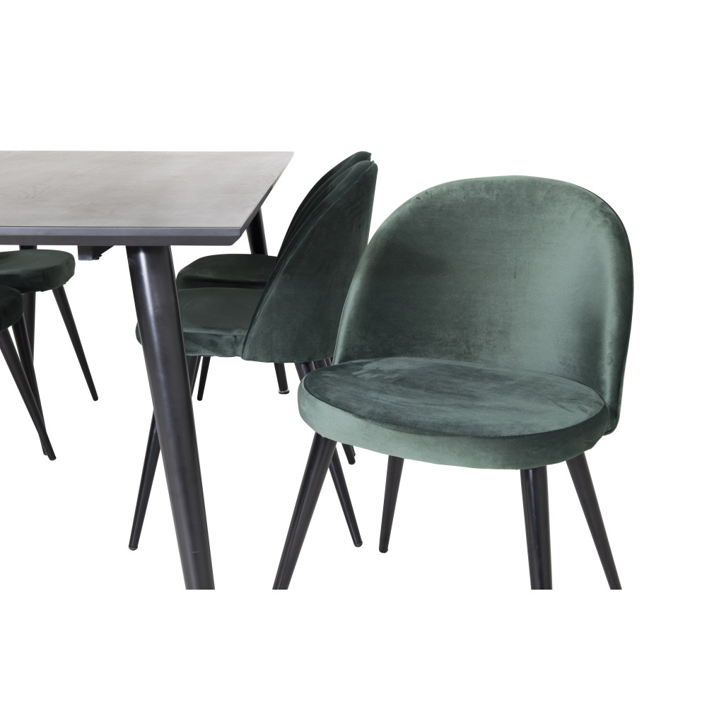 Produktbild för Dipp Matbord med Velvet Stolarna