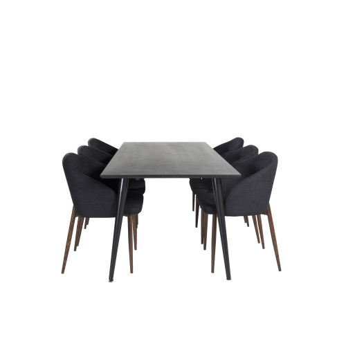 Venture Home Dipp Matbord med Arch Stolarna