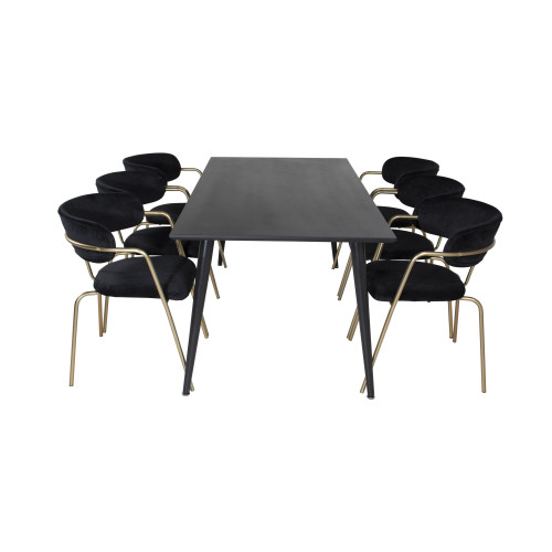 Venture Home Dipp Matbord med Arrow Stolarna