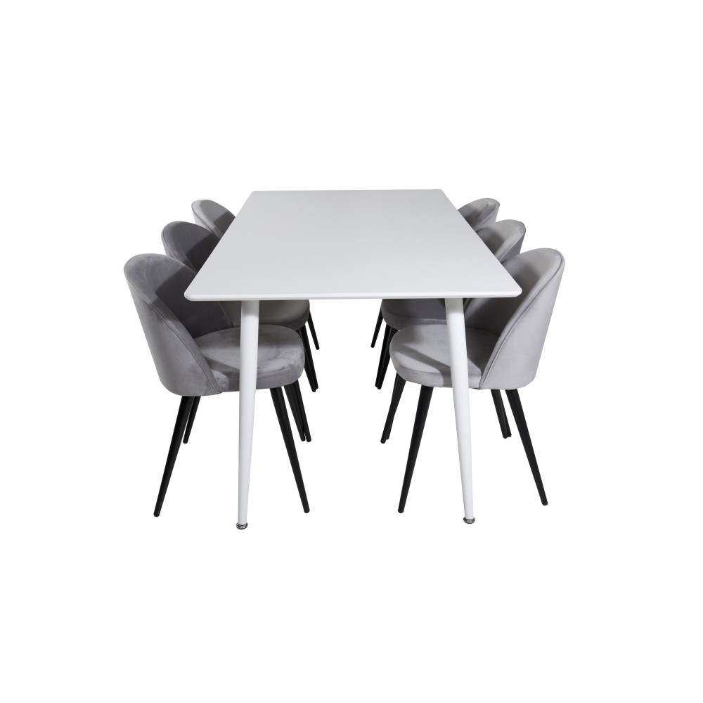 Produktbild för Polar Matbord med Velvet Stolarna