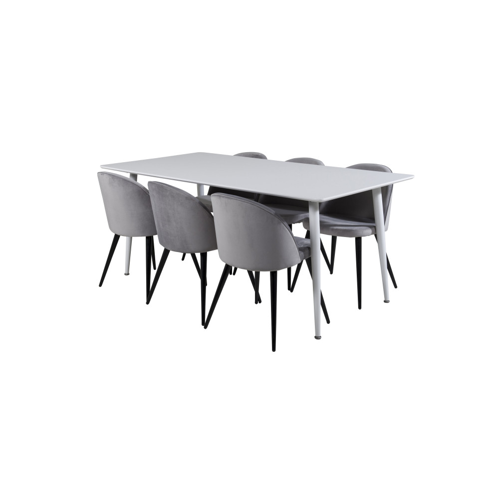Produktbild för Polar Matbord med Velvet Stolarna