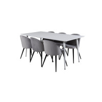Produktbild för Polar Matbord med Velvet Stolarna