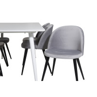 Produktbild för Polar Matbord med Velvet Stolarna