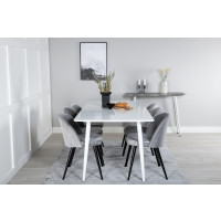 Produktbild för Polar Matbord med Velvet Stolarna