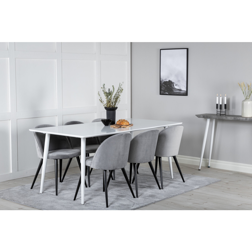 Produktbild för Polar Matbord med Velvet Stolarna