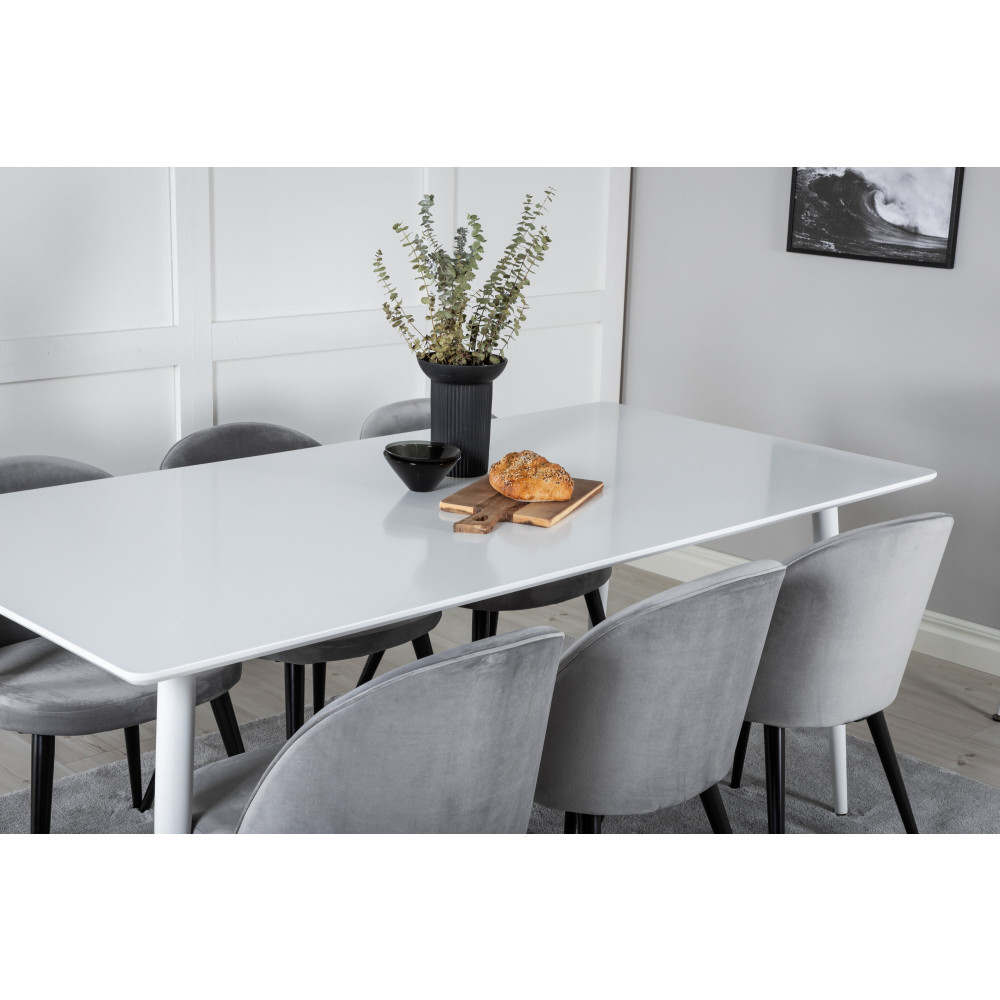 Produktbild för Polar Matbord med Velvet Stolarna