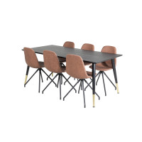 Produktbild för Dipp Matbord med Polar Stolarna