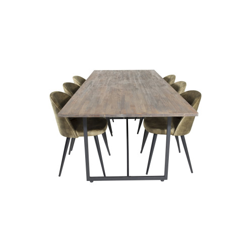 Venture Home Padang Matbord med Velvet Stolarna