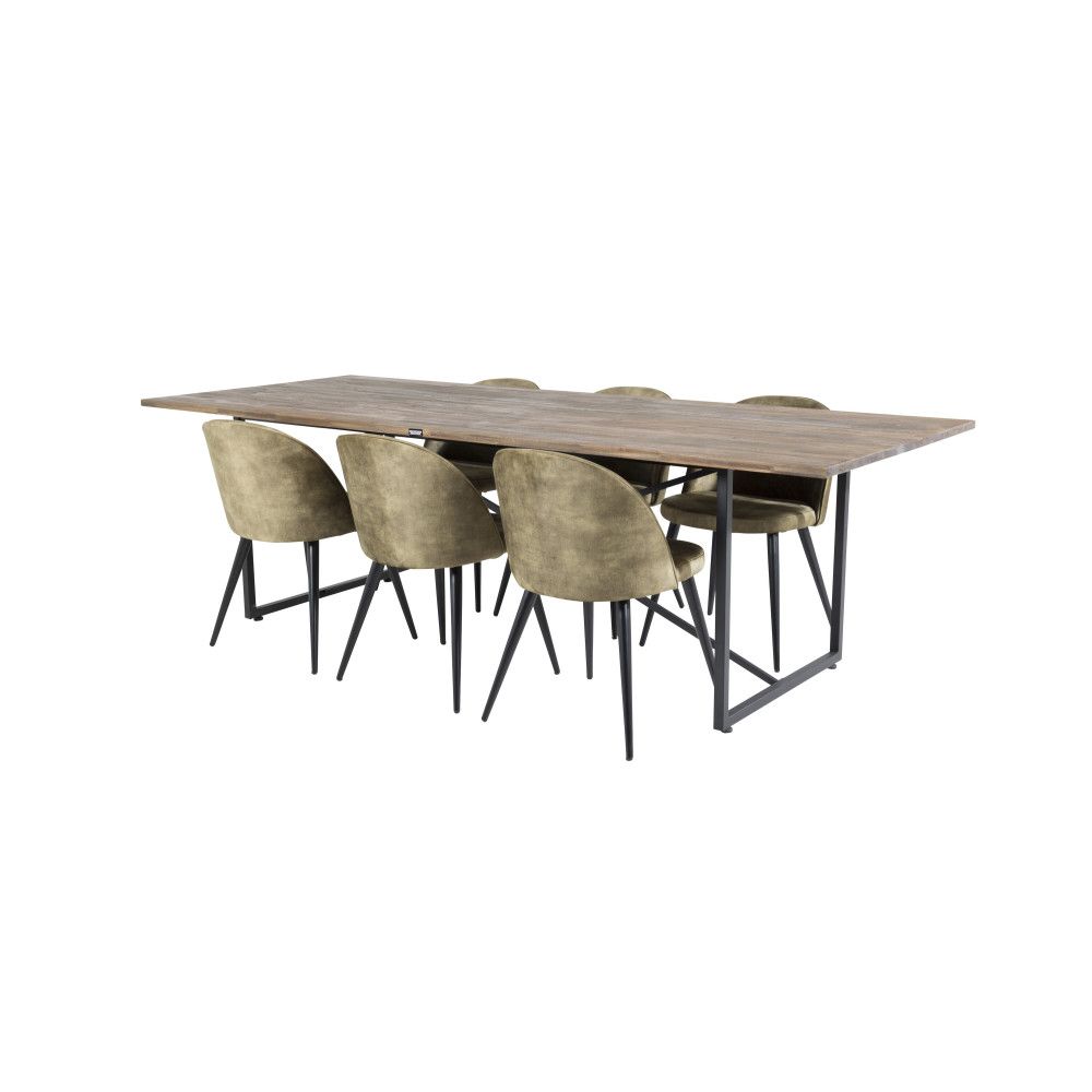 Produktbild för Padang Matbord med Velvet Stolarna