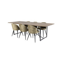 Produktbild för Padang Matbord med Velvet Stolarna