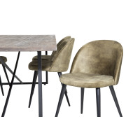 Produktbild för Padang Matbord med Velvet Stolarna