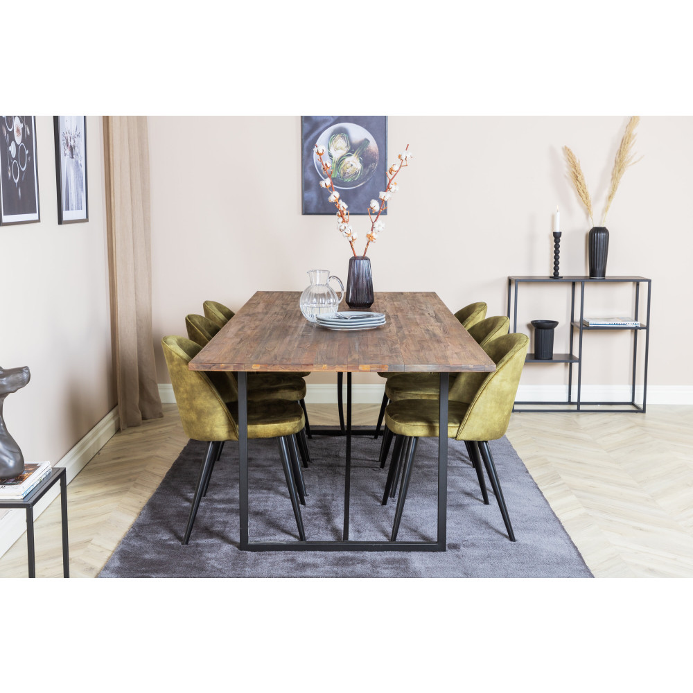 Produktbild för Padang Matbord med Velvet Stolarna