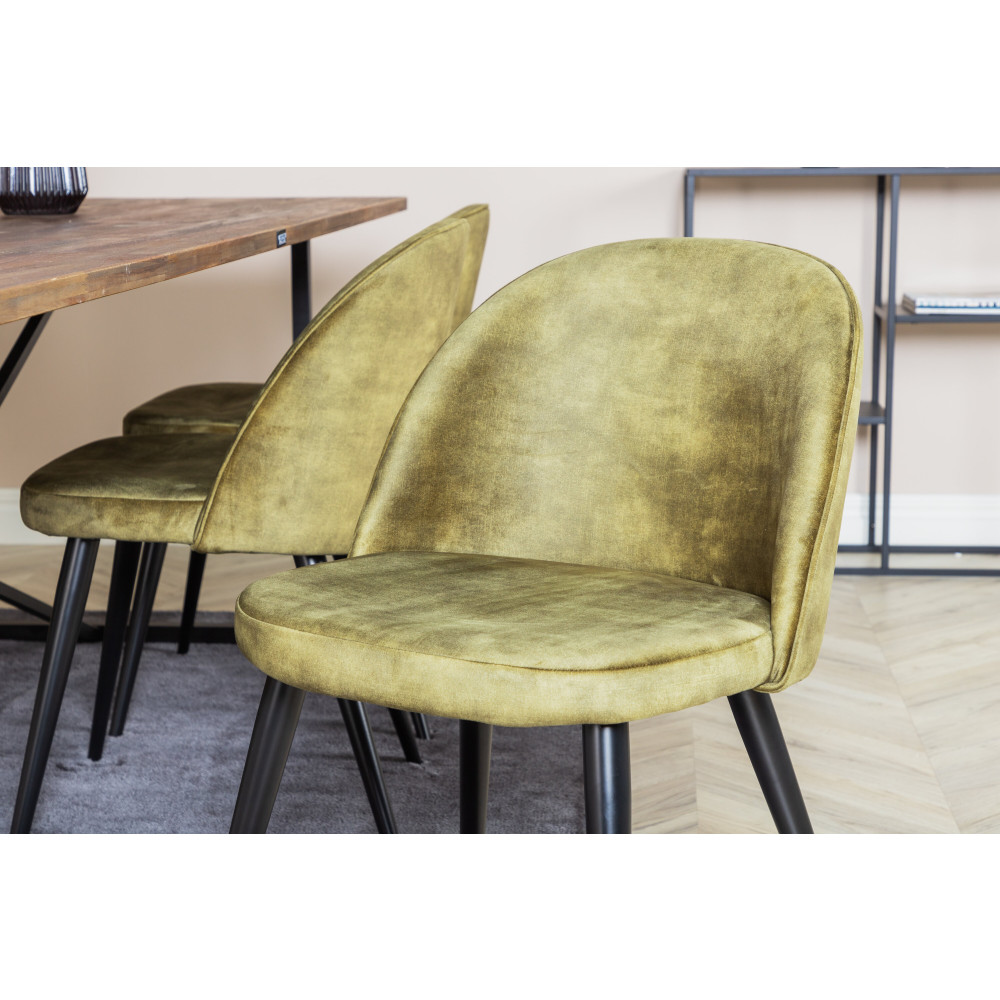 Produktbild för Padang Matbord med Velvet Stolarna