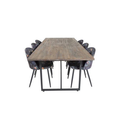 Venture Home Padang Matbord med Velvet Stolarna