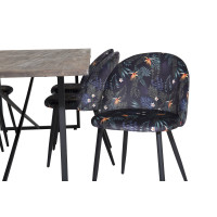 Produktbild för Padang Matbord med Velvet Stolarna