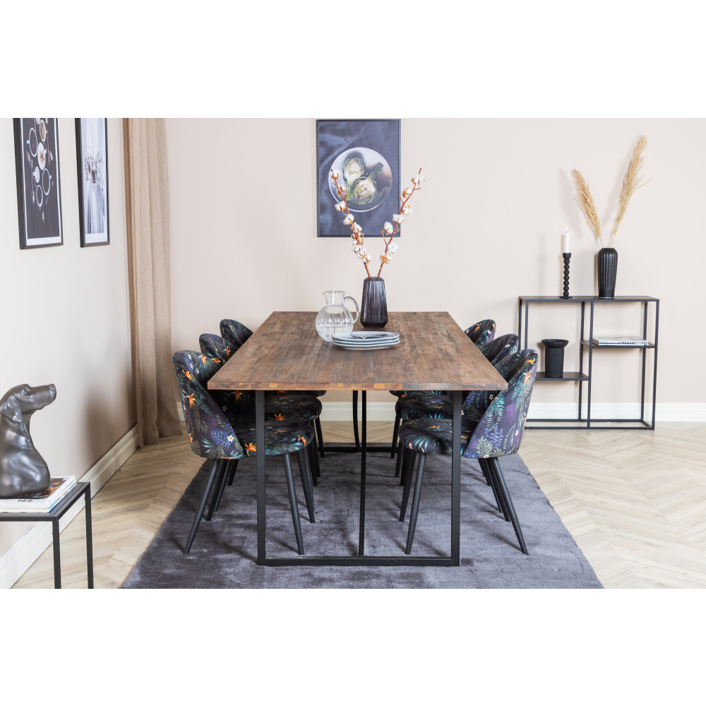 Produktbild för Padang Matbord med Velvet Stolarna