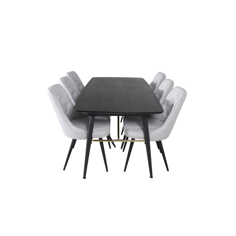 Produktbild för Gold Matbord med Velvet Deluxe Stolarna