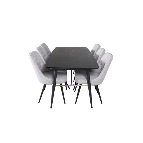 Venture Home Gold Matbord med Velvet Deluxe Stolarna