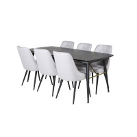 Produktbild för Gold Matbord med Velvet Deluxe Stolarna