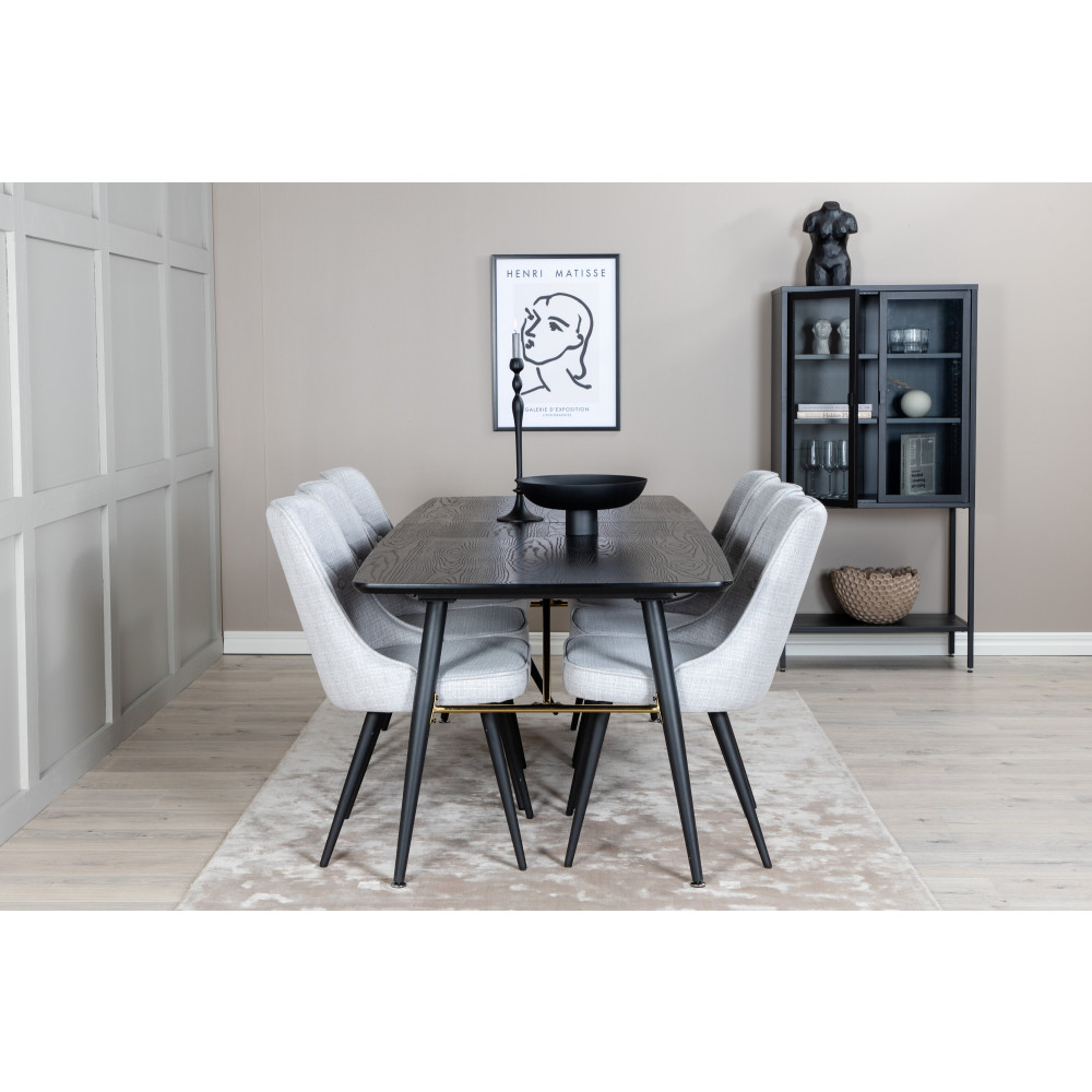 Produktbild för Gold Matbord med Velvet Deluxe Stolarna
