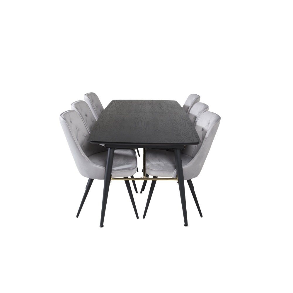 Produktbild för Gold Matbord med Velvet Deluxe Stolarna
