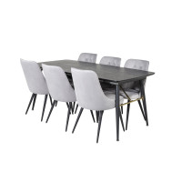 Produktbild för Gold Matbord med Velvet Deluxe Stolarna