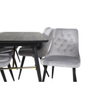 Produktbild för Gold Matbord med Velvet Deluxe Stolarna