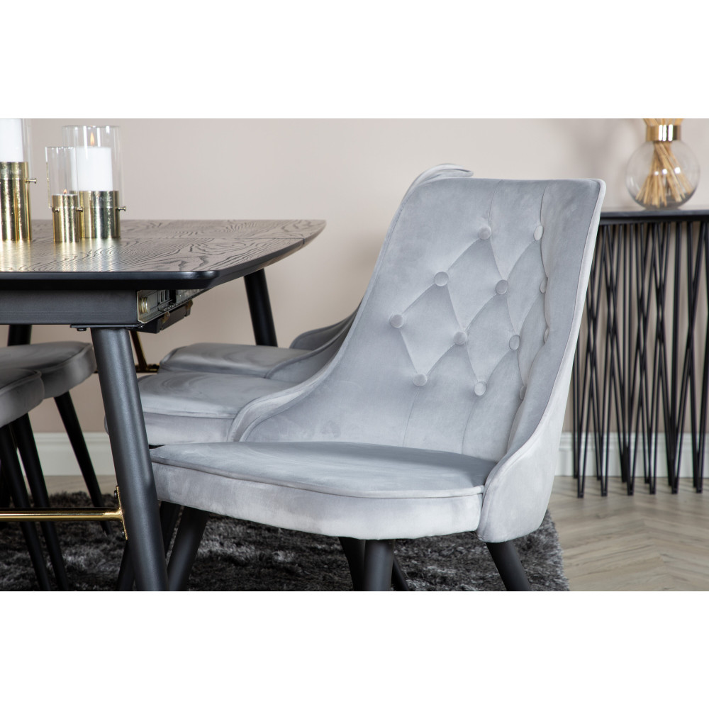 Produktbild för Gold Matbord med Velvet Deluxe Stolarna