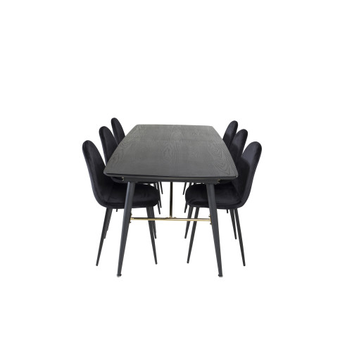 Venture Home Gold Matbord med Polar Stolarna