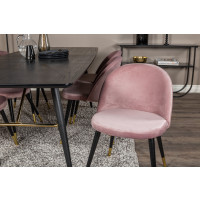 Produktbild för Gold Matbord med Velvet Stolarna
