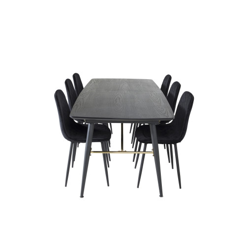 Venture Home Gold Matbord med Polar Stolarna
