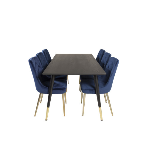Venture Home Dipp Matbord med Velvet Deluxe Stolarna