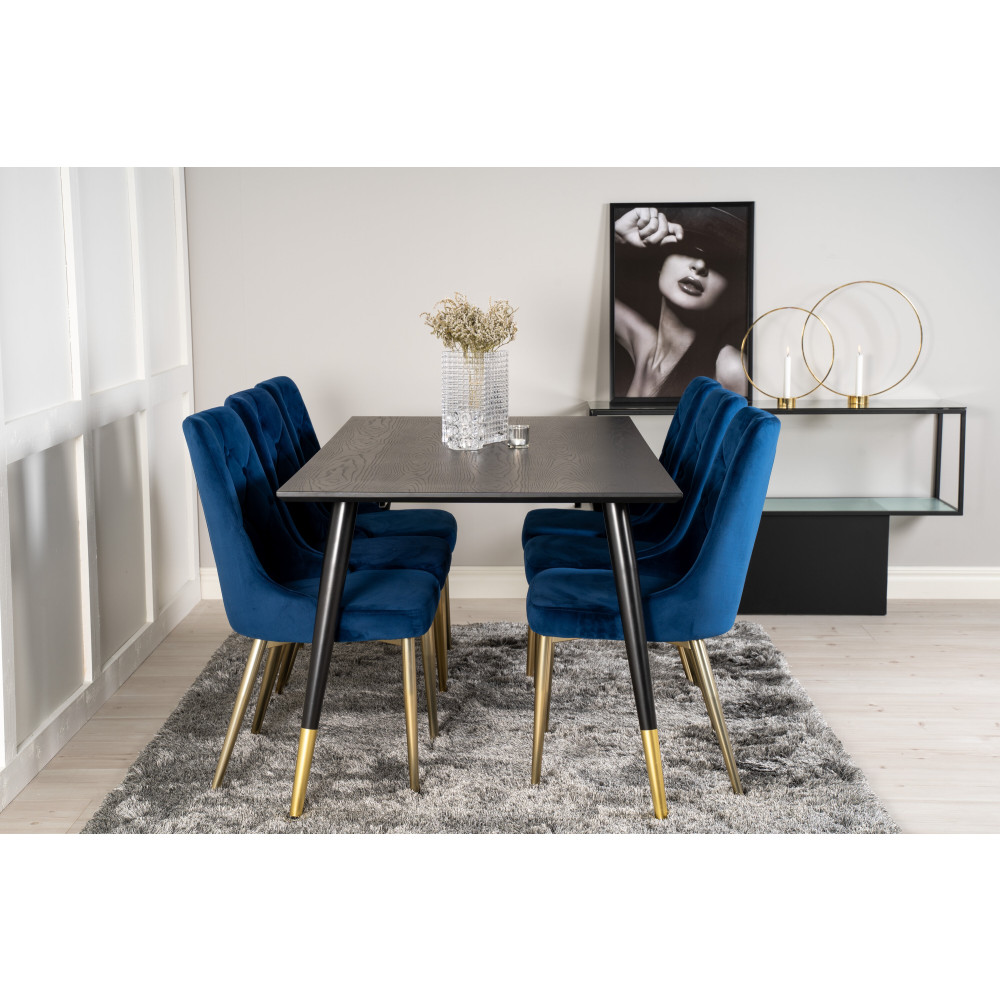 Produktbild för Dipp Matbord med Velvet Deluxe Stolarna