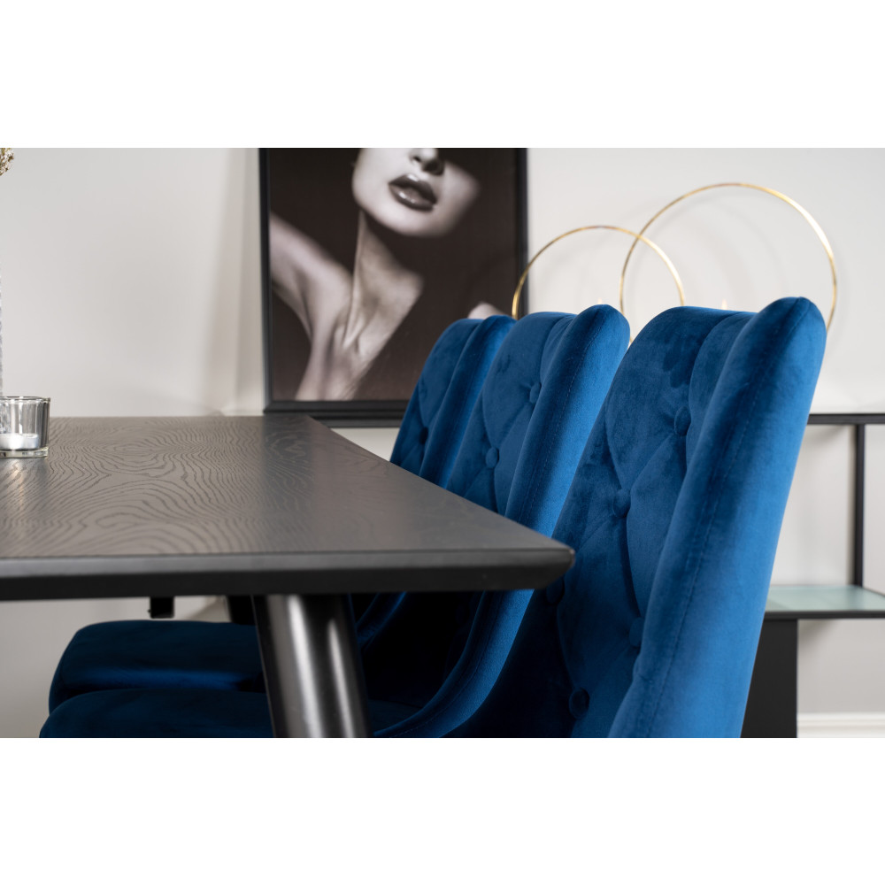 Produktbild för Dipp Matbord med Velvet Deluxe Stolarna