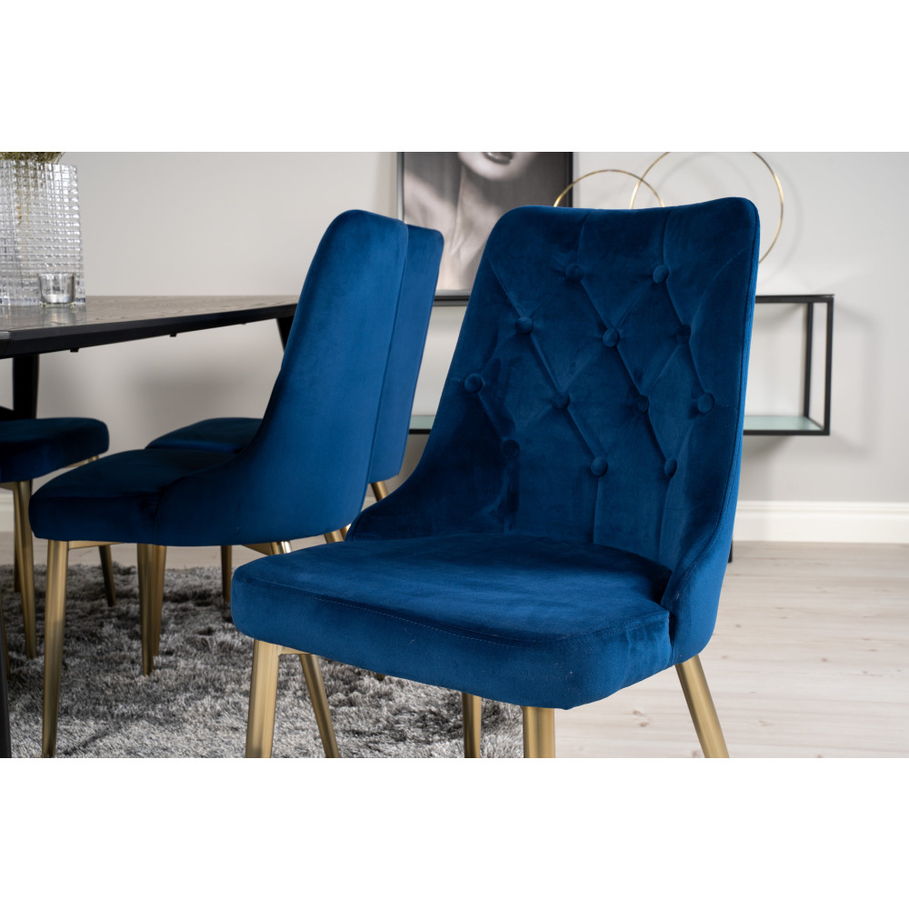 Produktbild för Dipp Matbord med Velvet Deluxe Stolarna