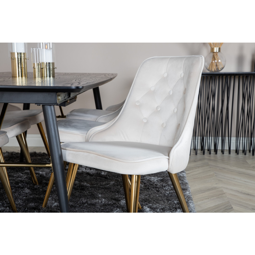 Produktbild för Gold Matbord med Velvet Deluxe Stolarna